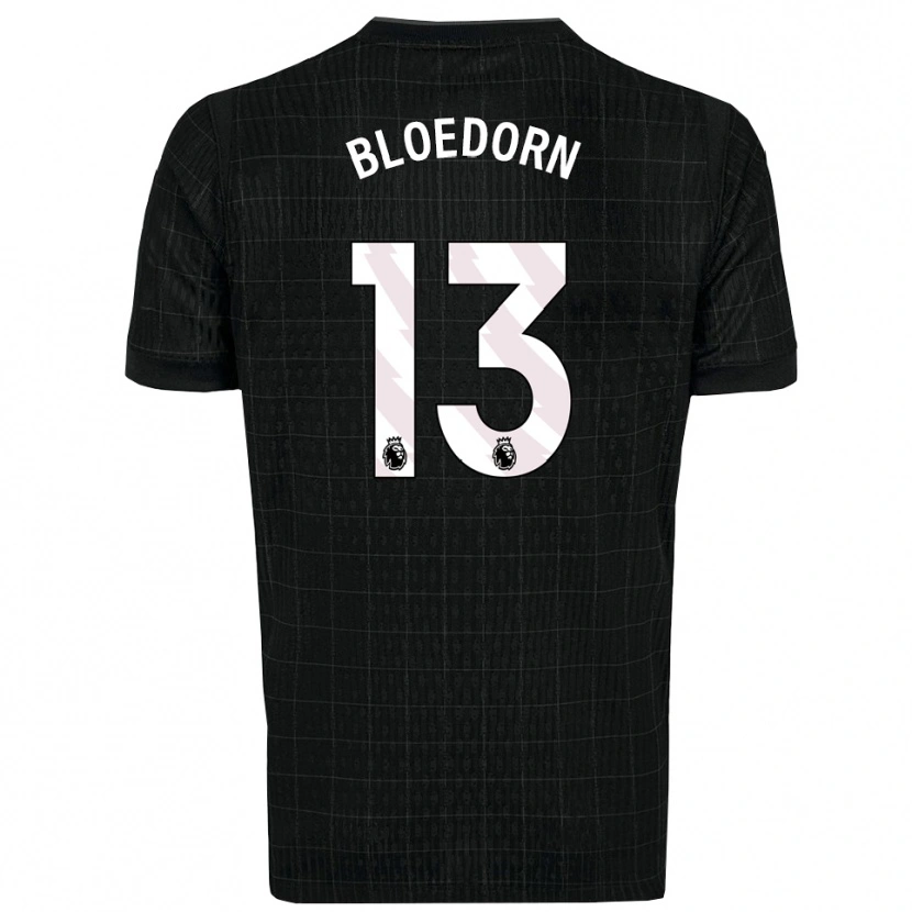 Danxen Uomo Maglia Carey Bloedorn #13 Nero Grigio Kit Gara Away 2025/26 Maglietta