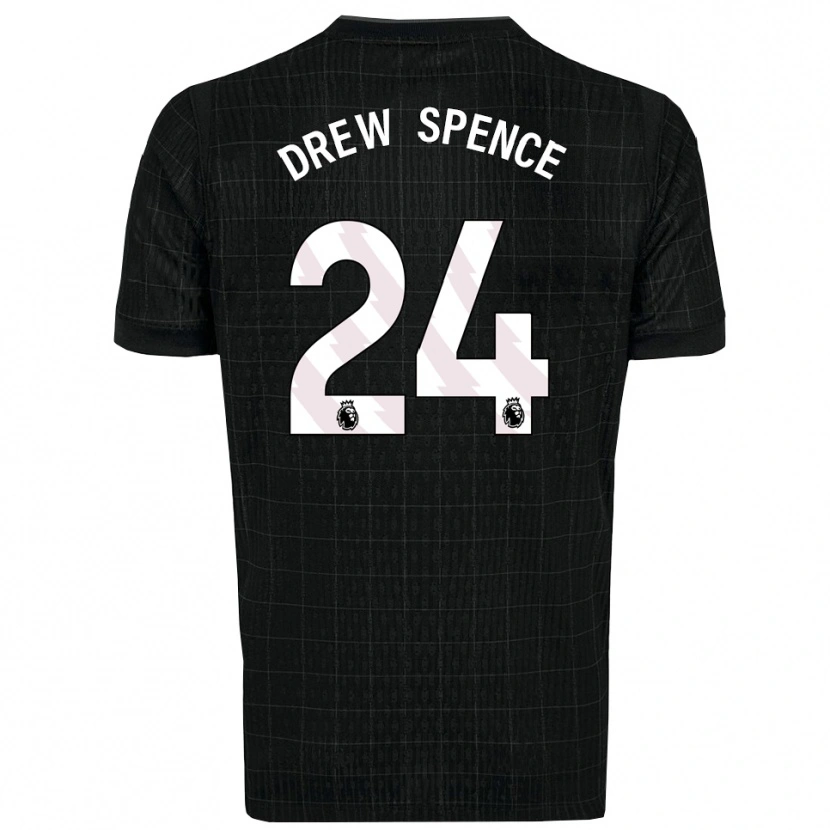Danxen Uomo Maglia Drew Spence #24 Nero Grigio Kit Gara Away 2025/26 Maglietta