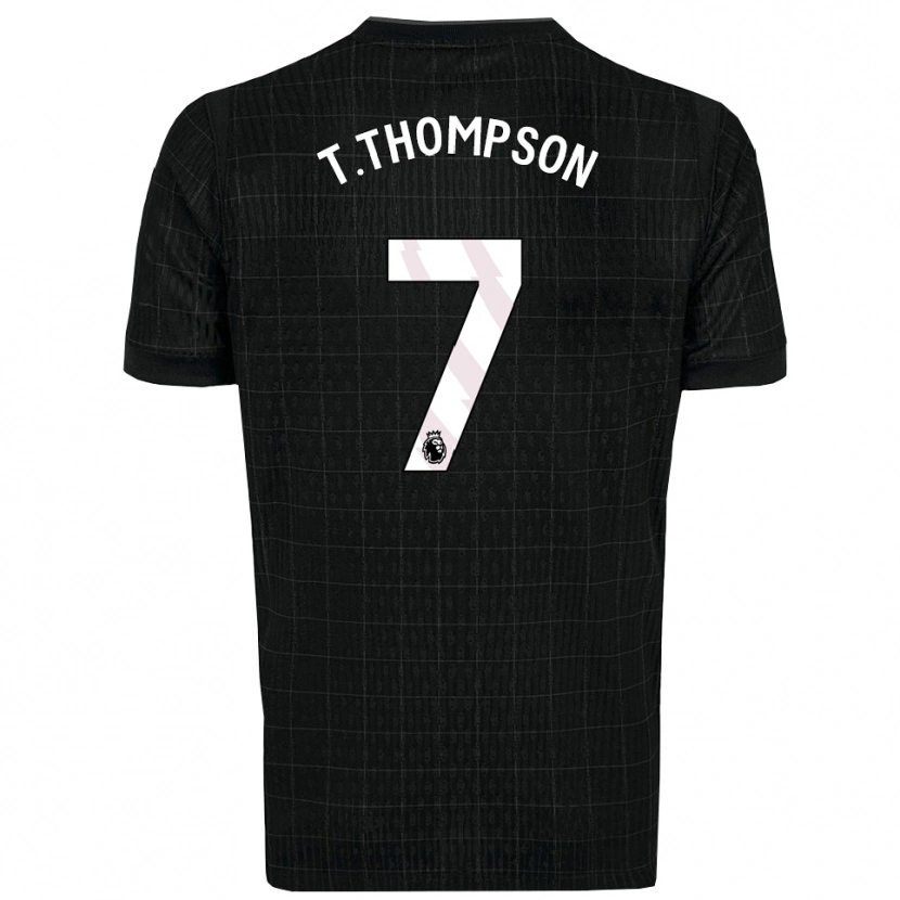 Danxen Uomo Maglia Tynan Thompson #7 Nero Grigio Kit Gara Away 2025/26 Maglietta