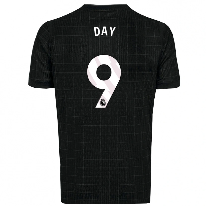 Danxen Uomo Maglia Frankie Day #9 Nero Grigio Kit Gara Away 2025/26 Maglietta