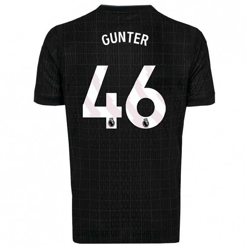 Danxen Uomo Maglia Luca Gunter #46 Nero Grigio Kit Gara Away 2025/26 Maglietta