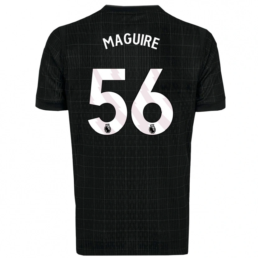 Danxen Uomo Maglia Aaron Maguire #56 Nero Grigio Kit Gara Away 2025/26 Maglietta