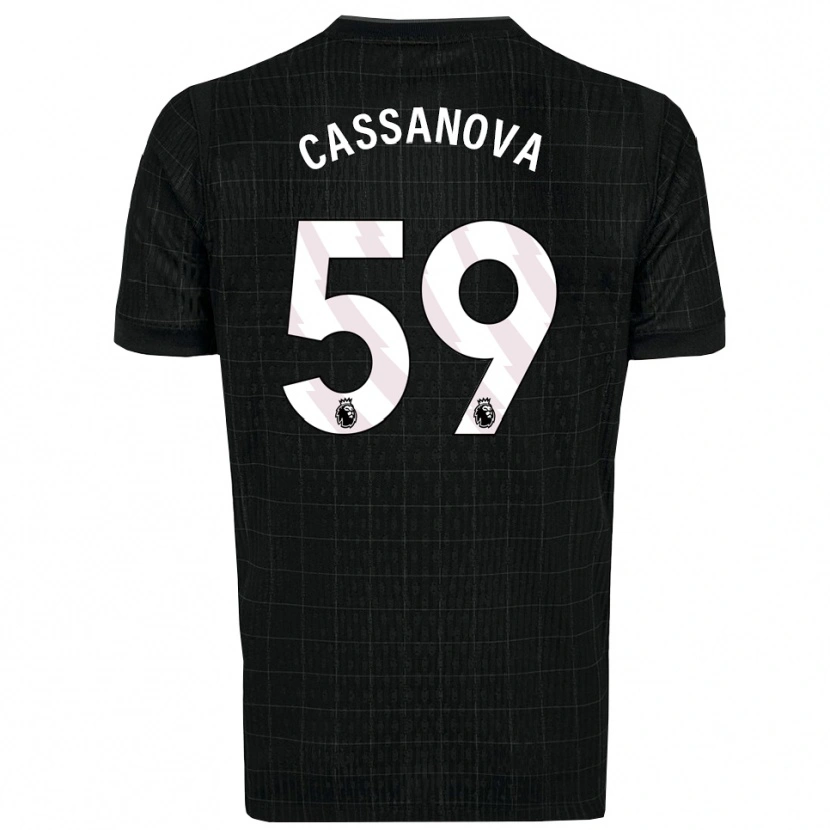 Danxen Uomo Maglia Dante Cassanova #59 Nero Grigio Kit Gara Away 2025/26 Maglietta