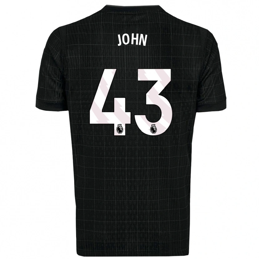 Danxen Uomo Maglia Nile John #43 Nero Grigio Kit Gara Away 2025/26 Maglietta