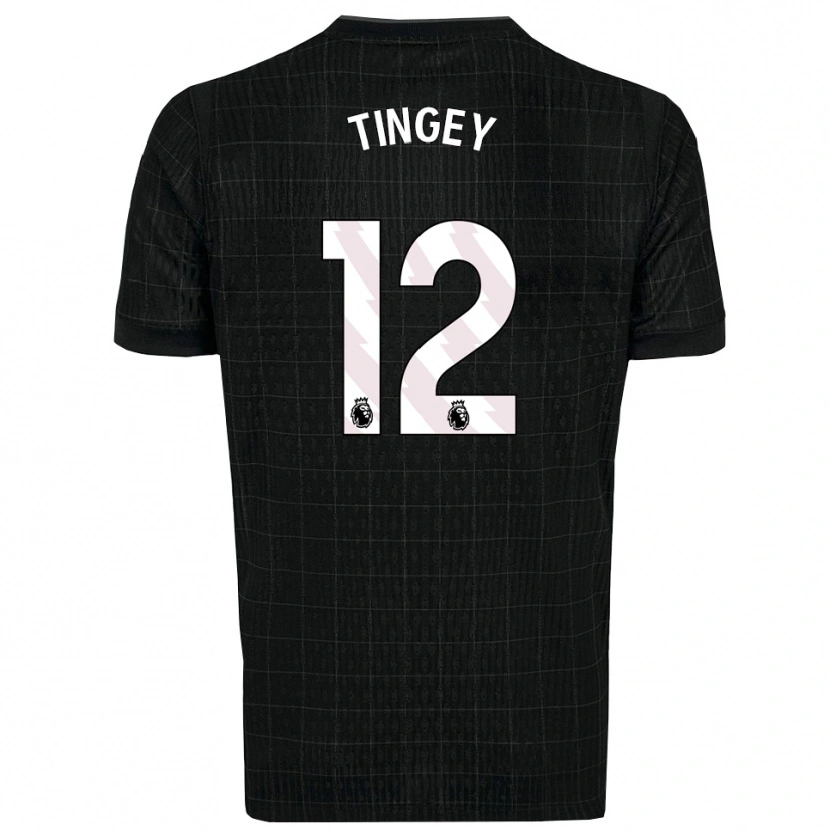 Danxen Uomo Maglia Tyler Tingey #12 Nero Grigio Kit Gara Away 2025/26 Maglietta