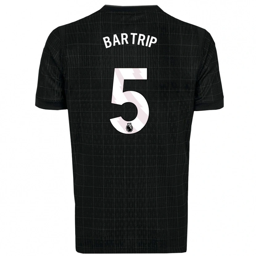 Danxen Uomo Maglia Molly Bartrip #5 Nero Grigio Kit Gara Away 2025/26 Maglietta