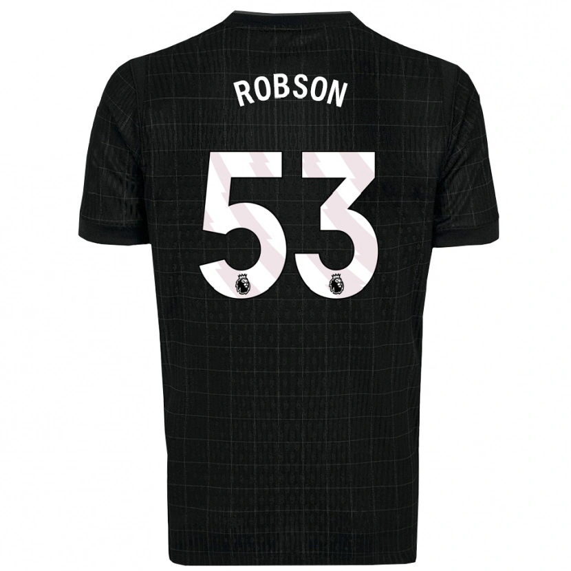 Danxen Uomo Maglia Max Robson #53 Nero Grigio Kit Gara Away 2025/26 Maglietta