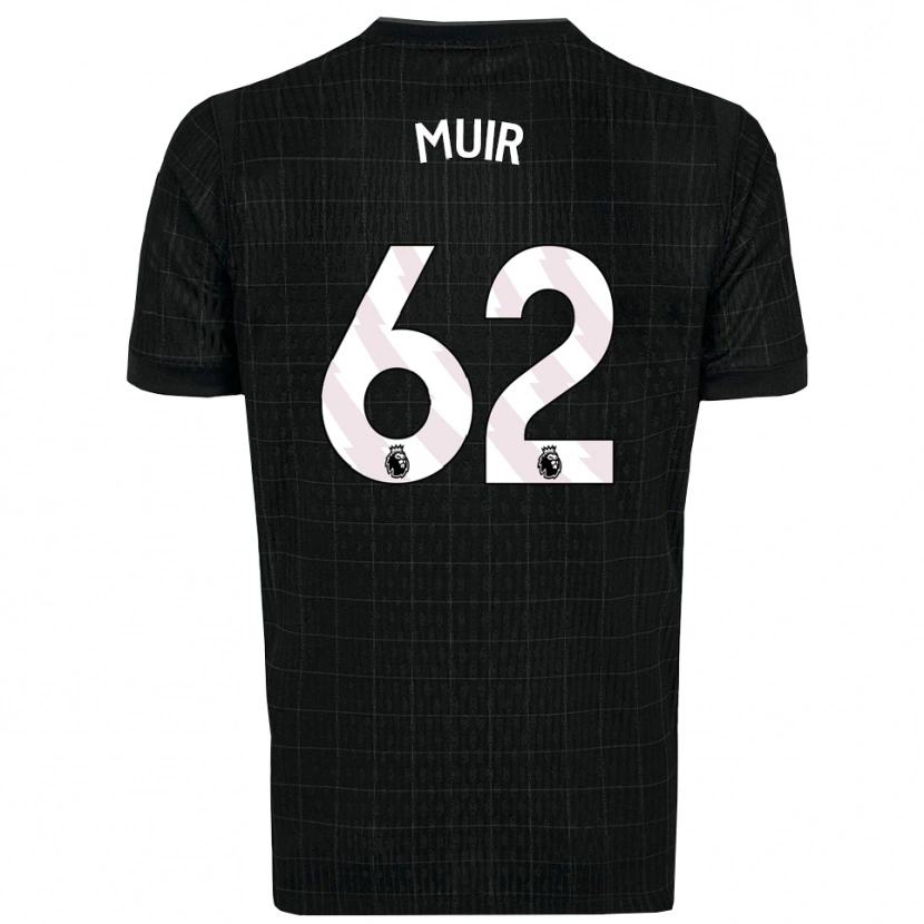 Danxen Uomo Maglia Marqes Muir #62 Nero Grigio Kit Gara Away 2025/26 Maglietta