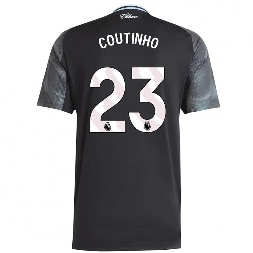 Danxen Uomo Maglia Philippe Coutinho #23 Nero Azzurro Kit Gara Away 2025/26 Maglietta