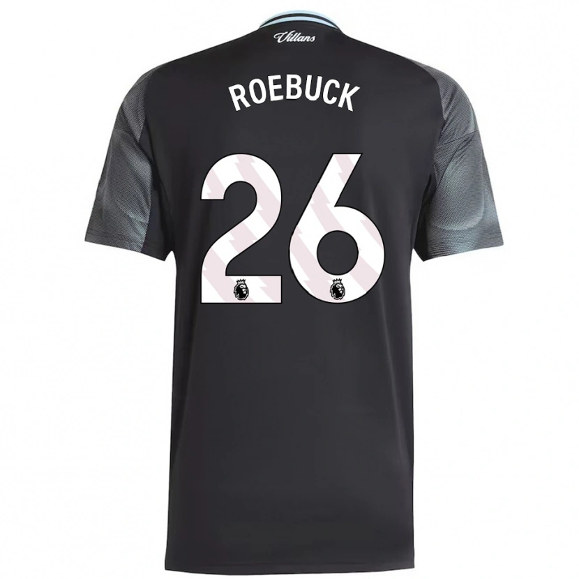 Danxen Uomo Maglia Ellie Roebuck #26 Nero Azzurro Kit Gara Away 2025/26 Maglietta