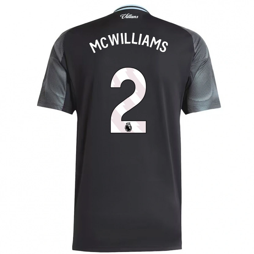 Danxen Uomo Maglia Ashton Mcwilliams #2 Nero Azzurro Kit Gara Away 2025/26 Maglietta