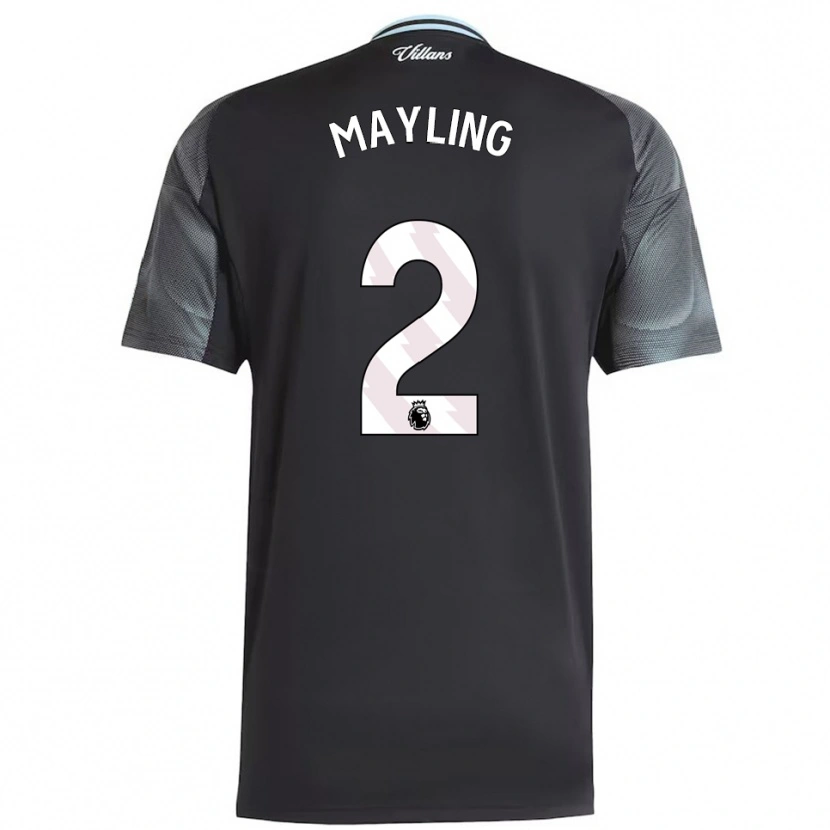 Danxen Uomo Maglia Sarah Mayling #2 Nero Azzurro Kit Gara Away 2025/26 Maglietta