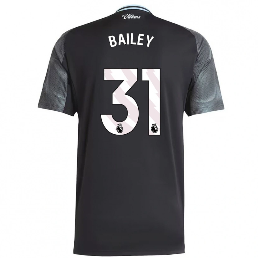 Danxen Uomo Maglia Leon Bailey #31 Nero Azzurro Kit Gara Away 2025/26 Maglietta