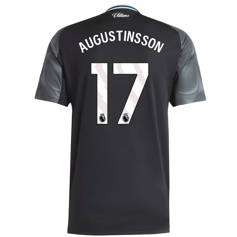 Danxen Uomo Maglia Ludwig Augustinsson #17 Nero Azzurro Kit Gara Away 2025/26 Maglietta