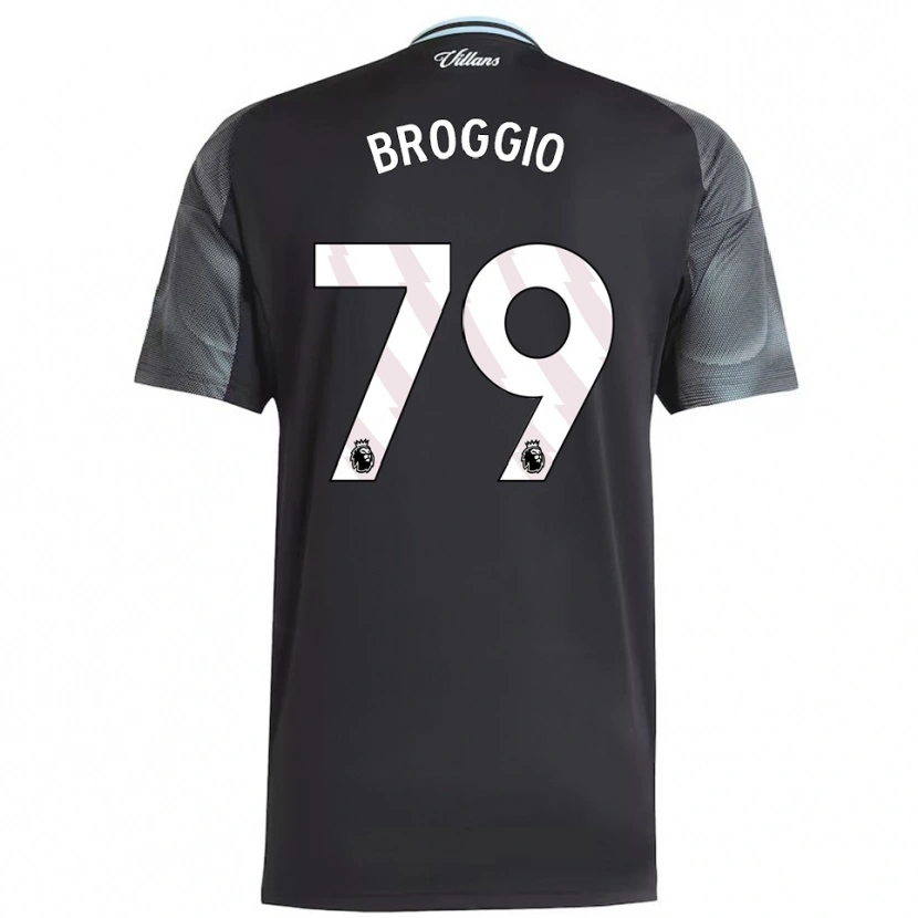 Danxen Uomo Maglia Ben Broggio #79 Nero Azzurro Kit Gara Away 2025/26 Maglietta