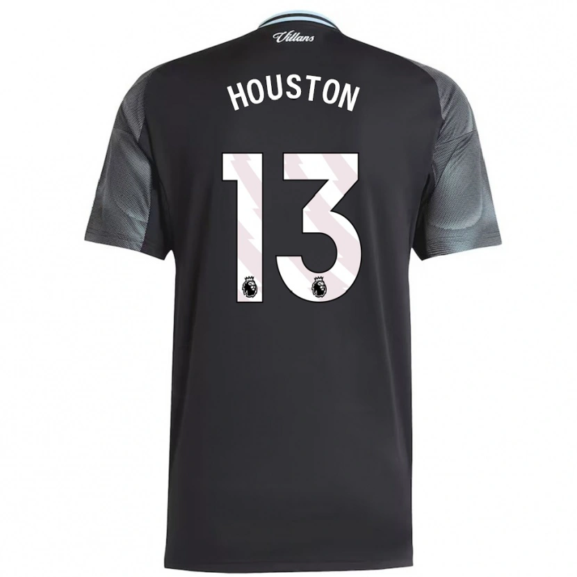 Danxen Uomo Maglia Theo Houston #13 Nero Azzurro Kit Gara Away 2025/26 Maglietta