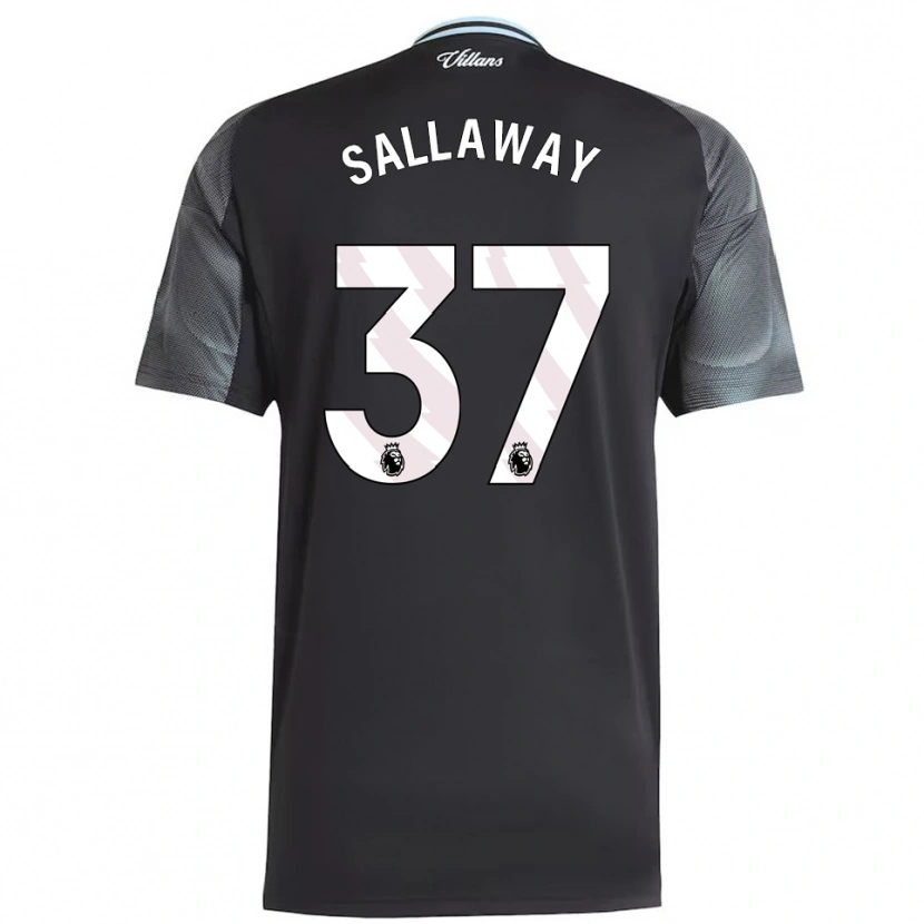 Danxen Uomo Maglia Lydia Sallaway #37 Nero Azzurro Kit Gara Away 2025/26 Maglietta
