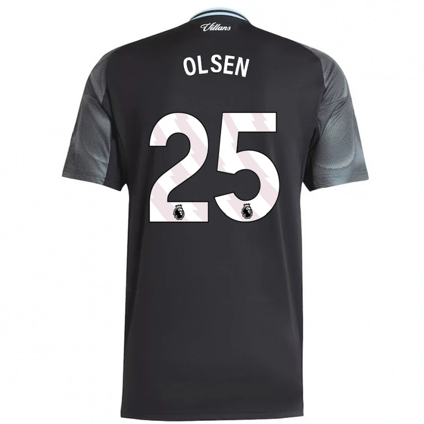Danxen Uomo Maglia Robin Olsen #25 Nero Azzurro Kit Gara Away 2025/26 Maglietta