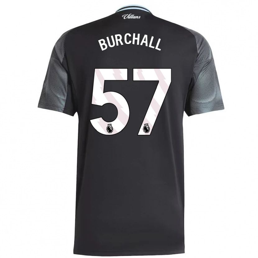 Danxen Uomo Maglia Ajani Burchall #57 Nero Azzurro Kit Gara Away 2025/26 Maglietta