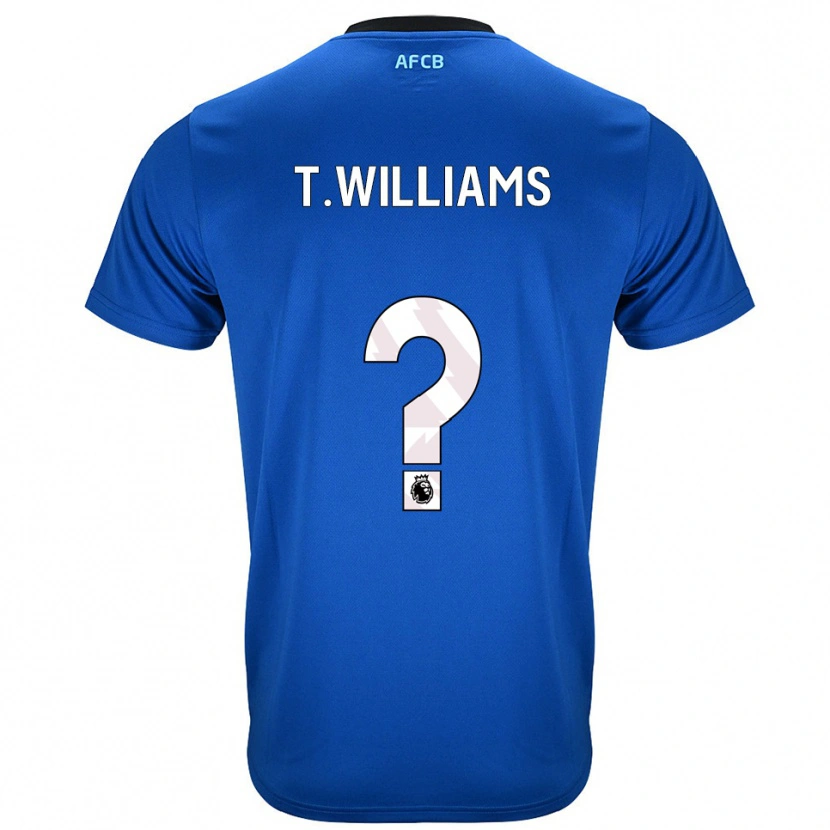 Danxen Uomo Maglia Toure Williams #0 Blu Nero Kit Gara Away 2025/26 Maglietta