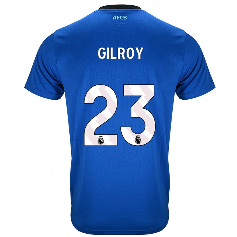 Danxen Uomo Maglia Chloe Gilroy #23 Blu Nero Kit Gara Away 2025/26 Maglietta