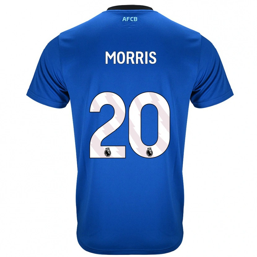 Danxen Uomo Maglia Caitlin Morris #20 Blu Nero Kit Gara Away 2025/26 Maglietta