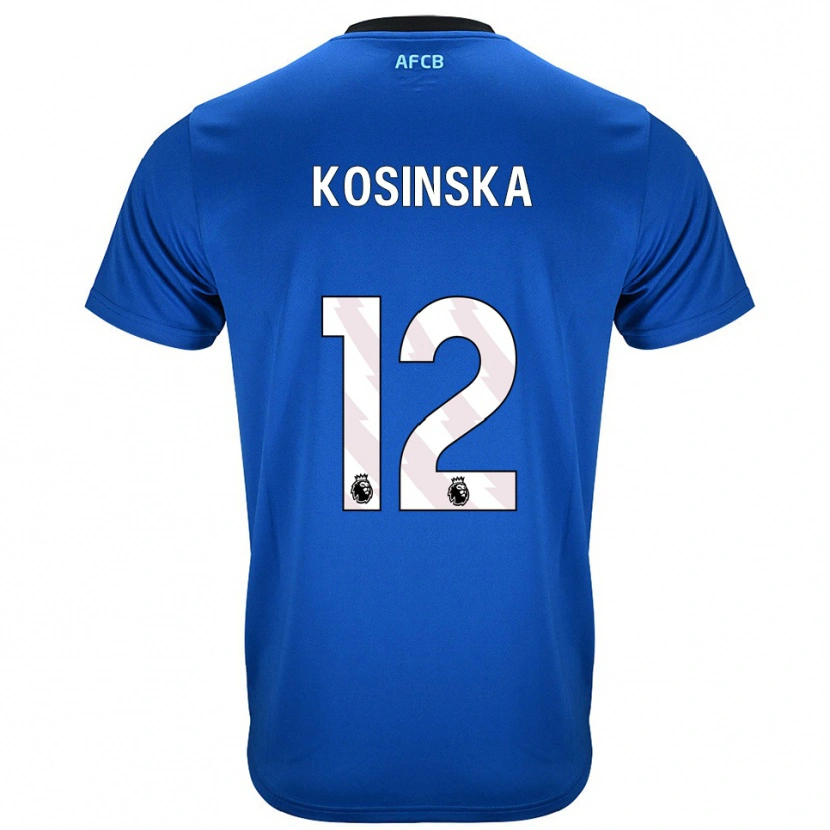 Danxen Uomo Maglia Daniela Kosinska #12 Blu Nero Kit Gara Away 2025/26 Maglietta