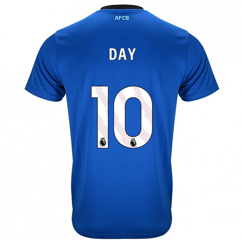 Danxen Uomo Maglia Jonny Day #10 Blu Nero Kit Gara Away 2025/26 Maglietta