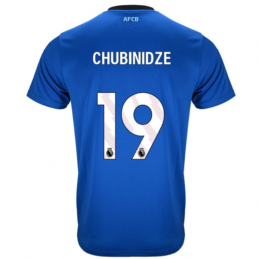 Danxen Uomo Maglia George Chubinidze #19 Blu Nero Kit Gara Away 2025/26 Maglietta