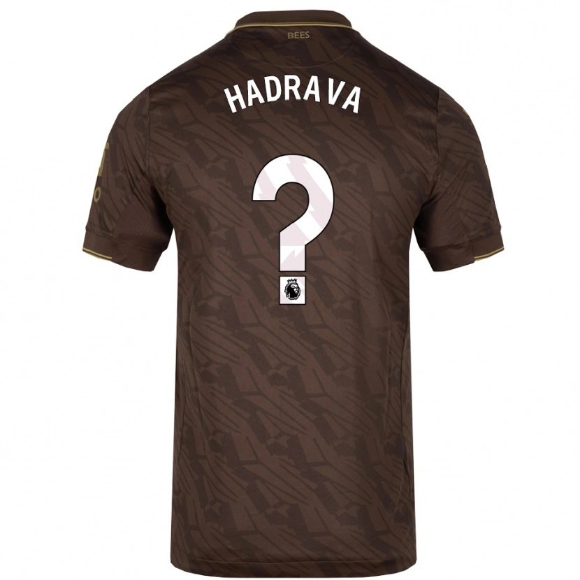 Danxen Uomo Maglia Lily Hadrava #0 Marrone Oro Kit Gara Away 2025/26 Maglietta