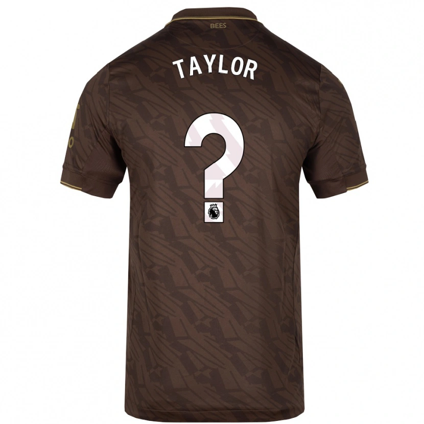 Danxen Uomo Maglia Freddie Taylor #0 Marrone Oro Kit Gara Away 2025/26 Maglietta