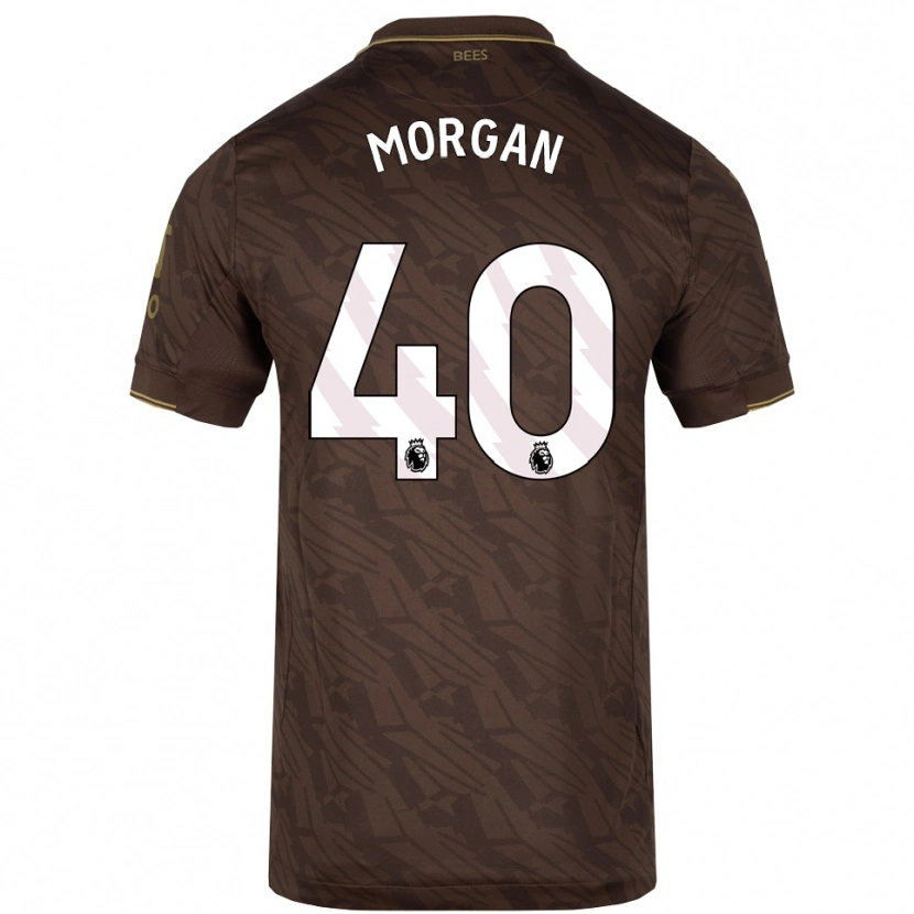 Danxen Uomo Maglia Iwan Morgan #40 Marrone Oro Kit Gara Away 2025/26 Maglietta