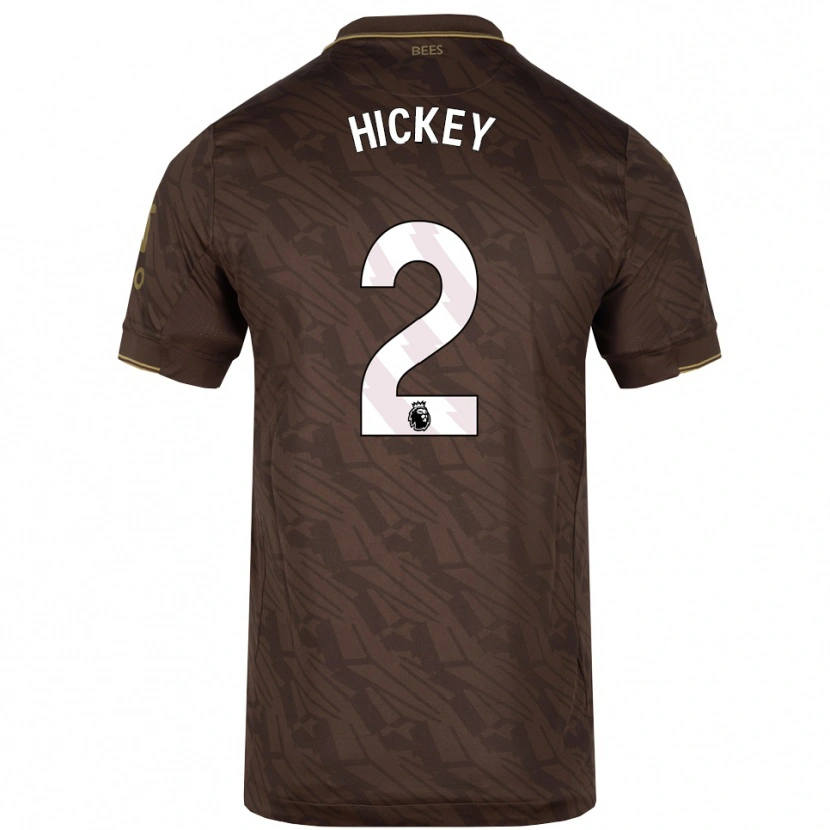 Danxen Uomo Maglia Aaron Hickey #2 Marrone Oro Kit Gara Away 2025/26 Maglietta