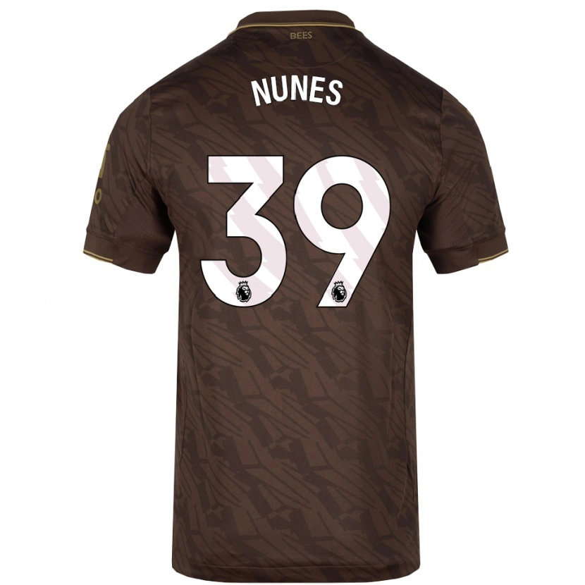 Danxen Uomo Maglia Gustavo Nunes #39 Marrone Oro Kit Gara Away 2025/26 Maglietta