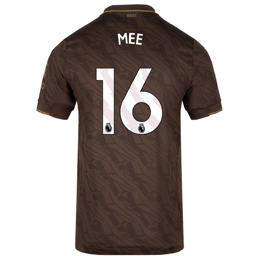 Danxen Uomo Maglia Ben Mee #16 Marrone Oro Kit Gara Away 2025/26 Maglietta