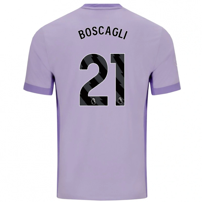 Danxen Uomo Maglia Olivier Boscagli #21 Viola Taro Bianco Kit Gara Away 2025/26 Maglietta