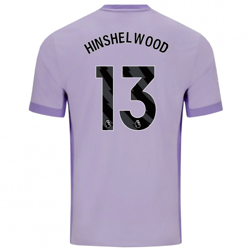 Danxen Uomo Maglia Jack Hinshelwood #13 Viola Taro Bianco Kit Gara Away 2025/26 Maglietta