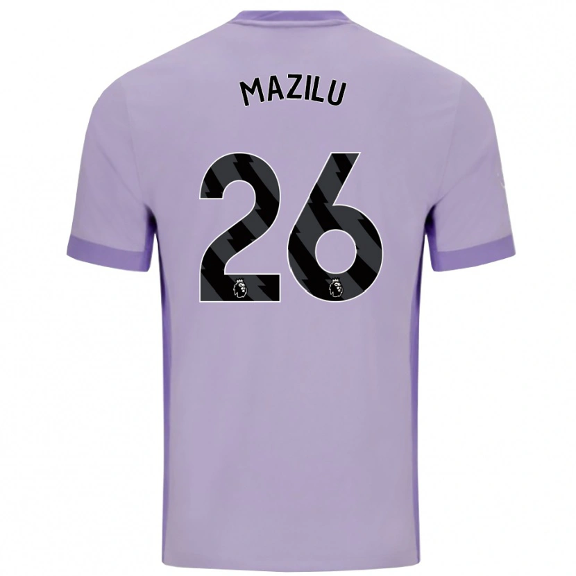 Danxen Uomo Maglia Adrian Mazilu #26 Viola Taro Bianco Kit Gara Away 2025/26 Maglietta