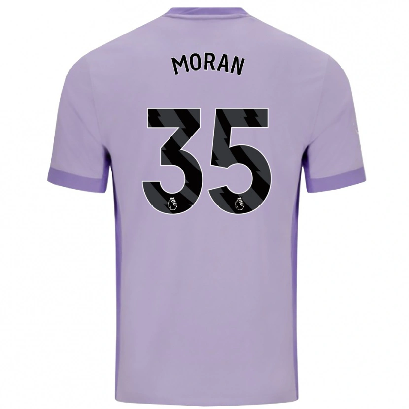 Danxen Uomo Maglia Andrew Moran #35 Viola Taro Bianco Kit Gara Away 2025/26 Maglietta