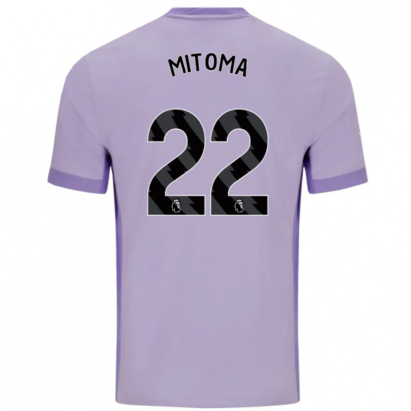 Danxen Uomo Maglia Kaoru Mitoma #22 Viola Taro Bianco Kit Gara Away 2025/26 Maglietta