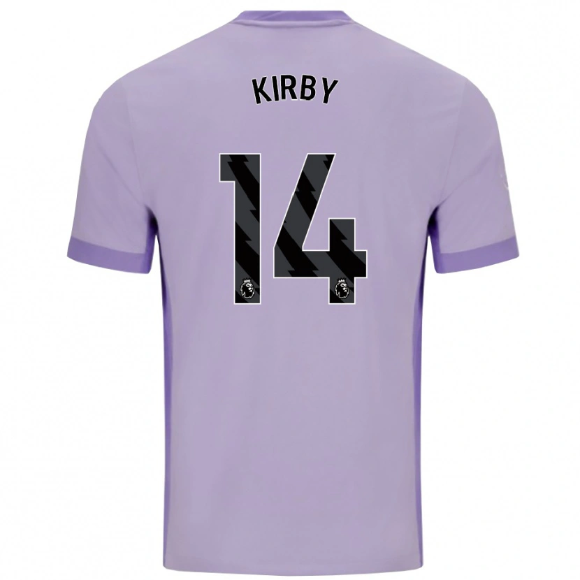 Danxen Uomo Maglia Fran Kirby #14 Viola Taro Bianco Kit Gara Away 2025/26 Maglietta