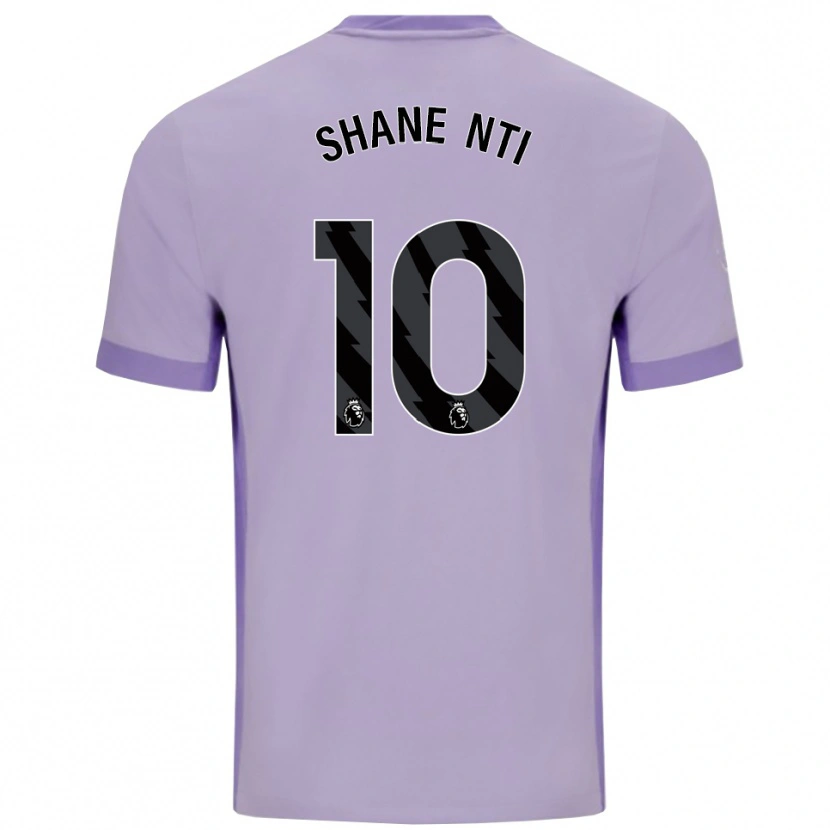 Danxen Uomo Maglia Shane Nti #10 Viola Taro Bianco Kit Gara Away 2025/26 Maglietta