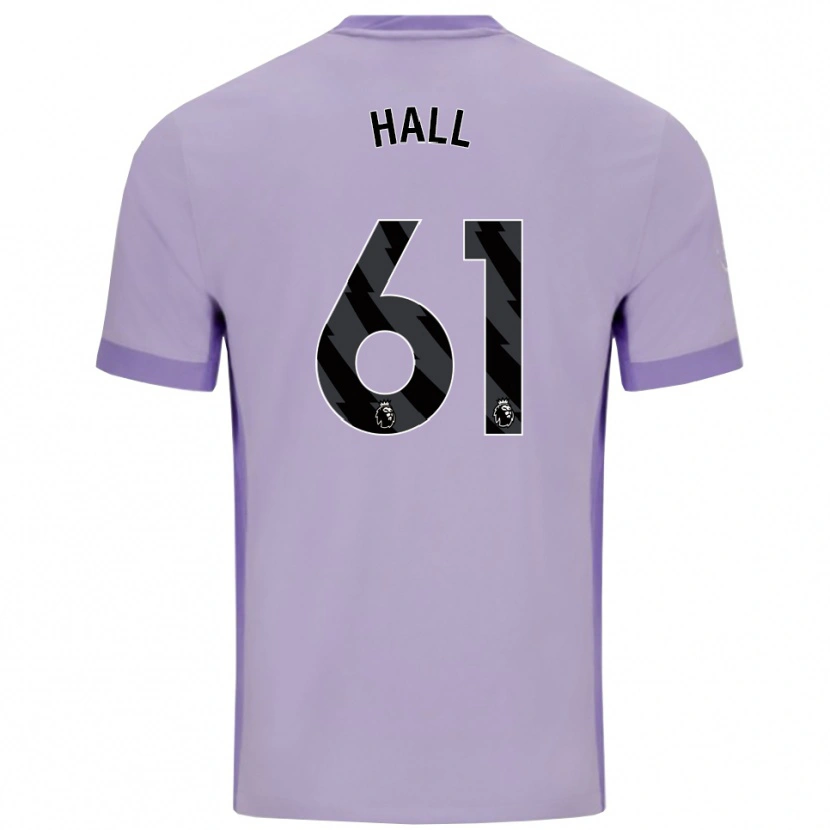 Danxen Uomo Maglia Steven Hall #61 Viola Taro Bianco Kit Gara Away 2025/26 Maglietta