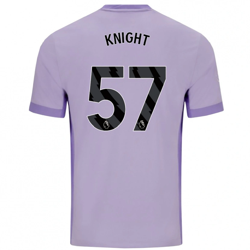 Danxen Uomo Maglia Joe Knight #57 Viola Taro Bianco Kit Gara Away 2025/26 Maglietta