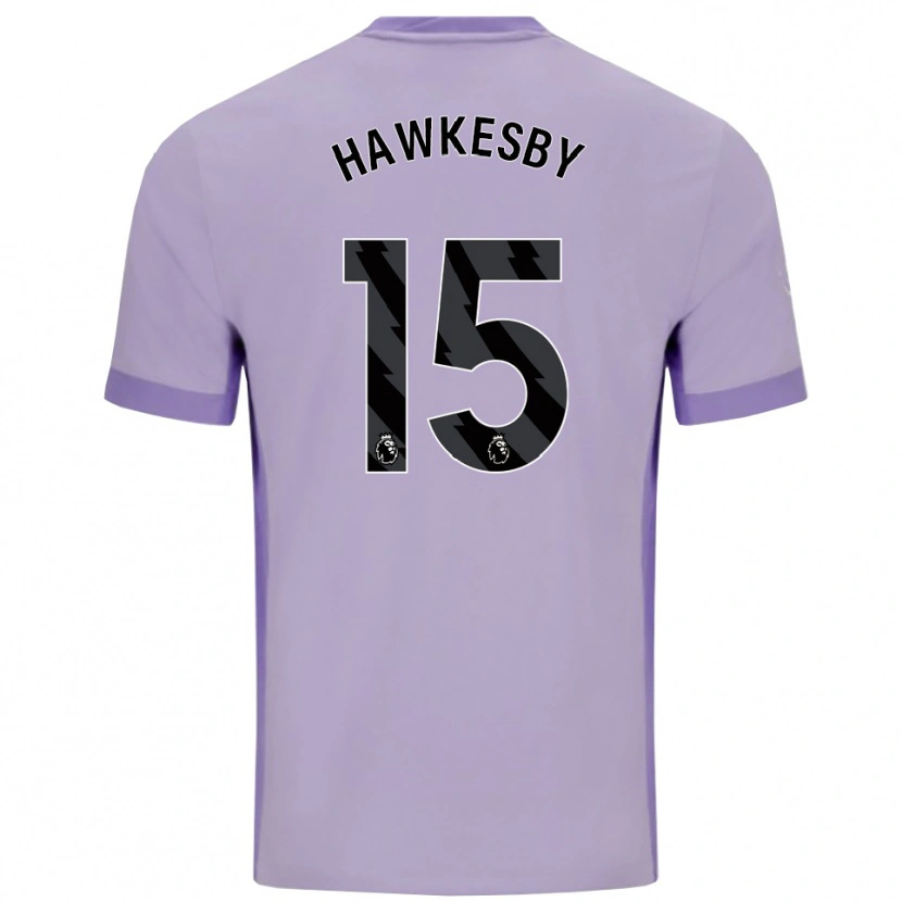 Danxen Uomo Maglia Mackenzie Hawkesby #15 Viola Taro Bianco Kit Gara Away 2025/26 Maglietta