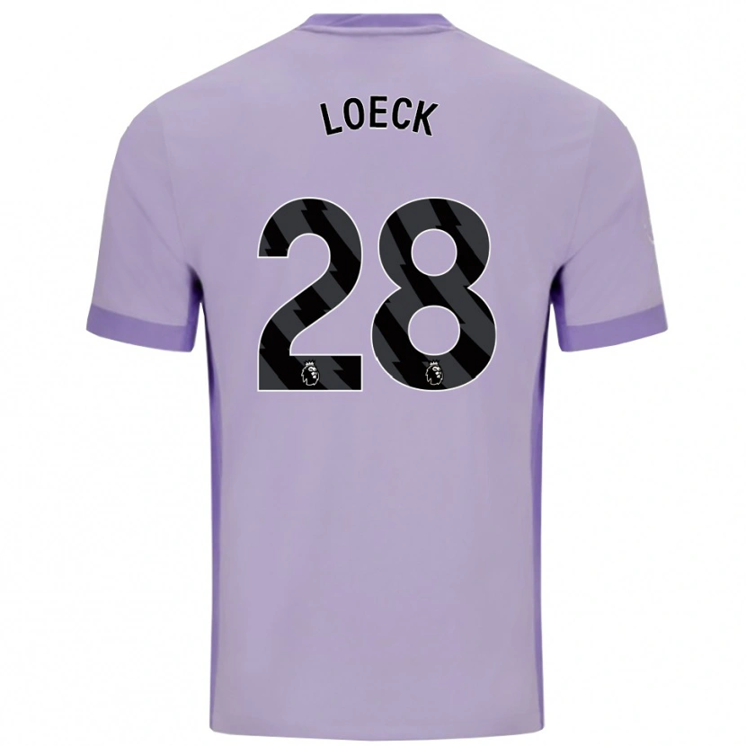 Danxen Uomo Maglia Melina Loeck #28 Viola Taro Bianco Kit Gara Away 2025/26 Maglietta