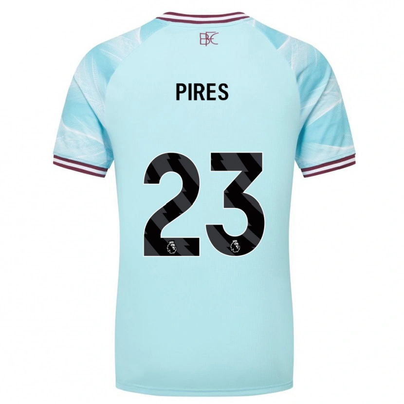 Danxen Uomo Maglia Lucas Pires #23 Azzurro Borgogna Kit Gara Away 2025/26 Maglietta