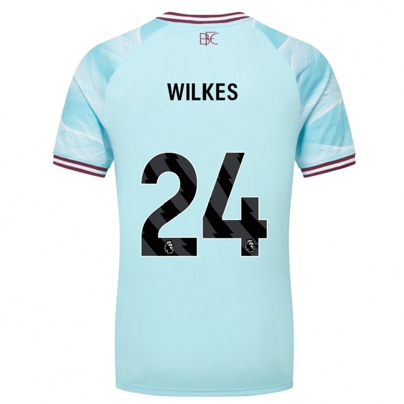 Danxen Uomo Maglia Tilly Wilkes #24 Azzurro Borgogna Kit Gara Away 2025/26 Maglietta