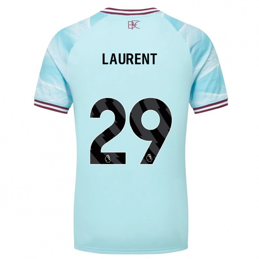 Danxen Uomo Maglia Josh Laurent #29 Azzurro Borgogna Kit Gara Away 2025/26 Maglietta