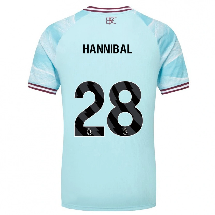 Danxen Uomo Maglia Hannibal #28 Azzurro Borgogna Kit Gara Away 2025/26 Maglietta